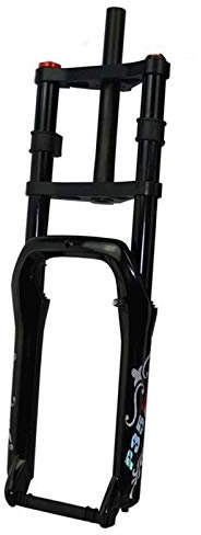 SLRMKK BMX Fahrradgabel 20 Luftfederung Double Shoulder Control Downhill Suspension DH Straight Steerer 1-1/8 Fahrrad Stoßdämpfer 2120g