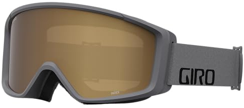 Giro Index 2.0 Adult Snow Goggle - Grey Wordmark Strap with Amber Rose Lens