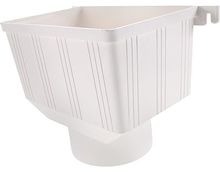 OSALADI Traufe Regenwasser-Pvc-Abflussrohr-Armaturen Fallrohr-Trichter Wasser-Regeneimer Fallrohr Dachrinnenfilter Regensammelsystem Dachrinnen-Set Für Schuppen Abwasserrohr