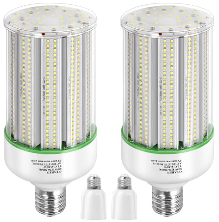 GTAREN 80W LED Corn Light Bulb 2pack,250 Watt Metal Halide HPS CFL HID lamp LED Replacement,5000K E39 Mogul Base,for Street and Area Lighting Bay Light Fixture Warehouse Workshop Garage Gyms