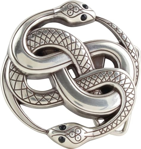 BELTINGER Gürtelschnalle Snakes 4,0 cm | Buckle Schlange Wechselschließe Gürtelschließe 40mm Massiv | Wechselgürtel bis 4cm
