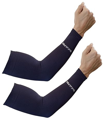 SLIMCELL Gambetti Manicotti Braccia Anti UV UPF 50+ - Manicotti Pallavolo Sportivi, Fascia Braccio Padel a Compressione, Running, Tennis, Arm Sleeve Gaming, Ciclismo, Volley, Golf - Made in Italy