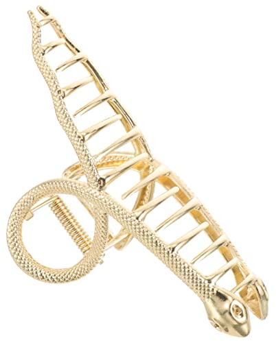 HAPINARY Pince à Cheveux en Métal Doré Style Serpent pour Cheveux Épais, Clip Décoratif Antidérapant Vie Quotidienne et Diverses Occasions
