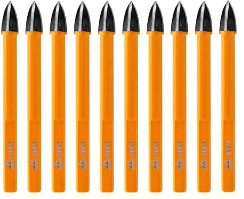 EXFEIN - Set di punte diamantate per muratura, 6,35 mm (1/4 pollice), per calcestruzzo, set di sega a tazza diamantata per legno, plastica, mattoni, ceramica, piastrelle, punta, punte in metallo duro