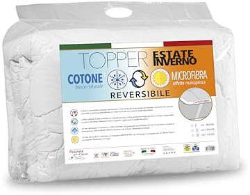 V.I.P. Very Important Pillow Topper Reversibile Estate/Inverno Matrimoniale 170x200 500 gr
