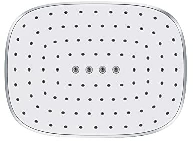 Regnduschhuvud Finish Regnduschhuvud Tryckhöjande fast duschmunstycke Silikonmunstycken Lätt att rengöra och installera - Vattenfall Helkroppstäckning (26 * 19,5 cm)