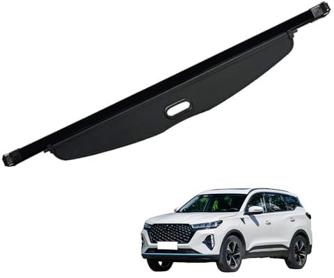 Gisltv Auto Einziehbarer Laderaumabdeckung Kofferraum,für Chery Tiggo 7PLUS 2021-2025 Privatsphäre Schutz Abdeckung Ausziehbar Rollo Kofferraumabdeckung