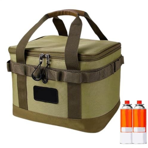 Bolsa de lona para exteriores, 10 l, para camping, equipo al aire libre, organizador de utensilios de cocina, almacenamiento portátil de tela Oxford para mudanzas, resistente y perfecta para viajes y