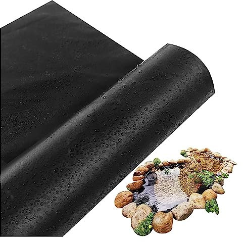 Rivestimento per laghetto in HDPE nero resistente all'acqua resistente allo strappo flessibile ideale per giardino laghetti da pesca fontane laghi artificiali dimensioni 7 x 10 m soluzione