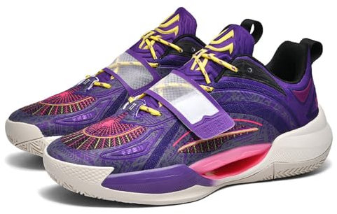 Scarpe da Basket Unisex Scarpe da Corsa all'aperto Scarpe Sportive da Allenamento in Rete Traspirante(Purple,38 EU)