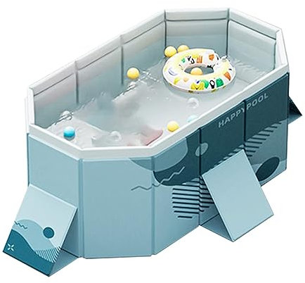 Foldbar Pool Ovanför Marken Trädgård Big Pooler Utomhus Rektangulär Pool överdimensionerad Familj Paddling Pool för Vuxna Utomhus Bakgård Sommarvatten Parti 5.2ft (5.2 ft green)