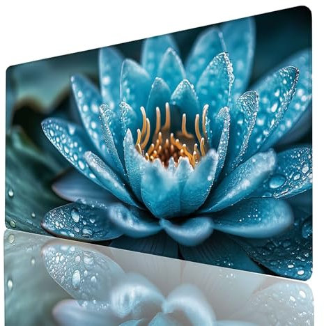 Tapis de Souris xxl 1000x400x3mm, Grand Tapis Bureau Planter, Bords Cousus Antidérapant et Imperméable, Fleur Mouse Pad Compatible Clavier Sans fil et Souris Sans Fil, Bureau Gaming Accessoire 4749GYL