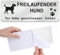 1 cartel de advertencia de perro con 4 agujeros preperforados, para interior y exterior (25 x 9 cm)