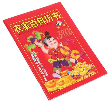 SOLUSTRE Chinesisches Kalenderbuch Jahr Der Schlange Monatsplaner Mit Mondphasen Traditioneller Chinesischer Kalender Für Organisation Im Homeoffice