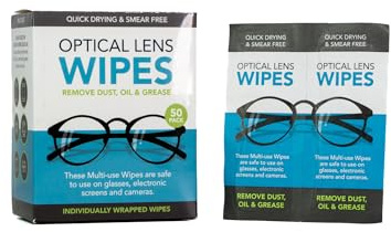 County Sales - Optical Lens Cleaning Wipes, 300-Pack, Quick-Drying, Smear-Free, for Glasses and Electronics