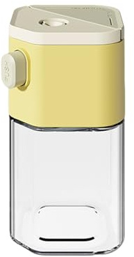 WATERBELINE Salero y coctelera de vidrio de doble propósito con dispensador de medición y diseño a prueba de fugas para mesa de comedor de cocina