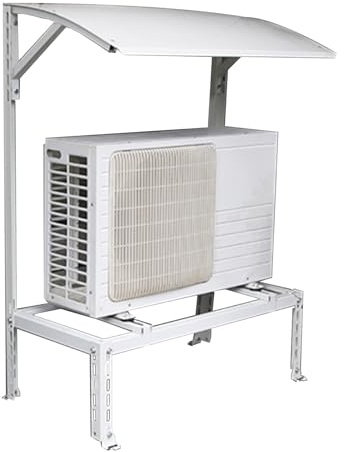 Split Klimaanlage Winkelträger mit Baldachin, Klimagerät Splitgerät Regalträger Metall Bis 200 Kg, Klimaanlagenzubehör, für Klimaanlagen und Wärmepumpen