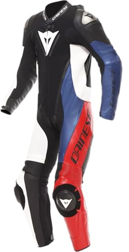 Dainese Demon Sprint Combinaison en cuir de moto perforée en une pièce, noir/blanc/rouge, 48