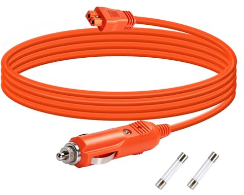 Cable de mechero 14AWG a XT60i, 2m, 12V/24V DC, con fusible de 10A