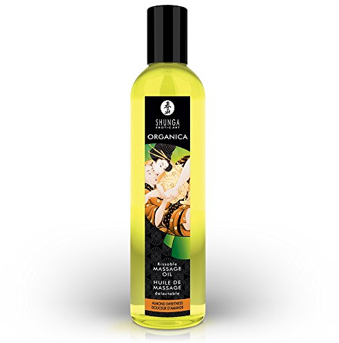 Shunga Massageöl Organica Sweet Almond (Süße Mandel), 1er Pack (1 x 0.25 l)