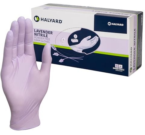 Halyard, guanti da esame in nitrile, ambidestri, M, lavanda 52818 (confezione da 250)