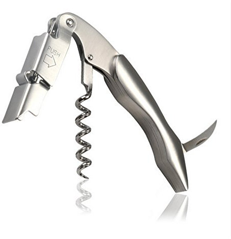 Sacacorchos de camareros - GWCLEO abridor de vino acero inoxidable para sumiller y camareros, abridor de botellas y cortador de hoja