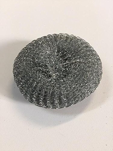 5 spugne abrasive in acciaio inox, dischi 10 cm extra 40 g, 1° categoria.