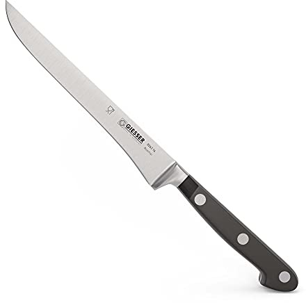 Giesser seit 1776 - Made in Germany - Ausbeinmesser geschmiedet schwarz Skyline black, 16 cm, genietet, spülmaschinengeeignet, rostfrei