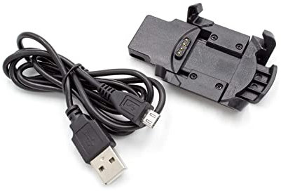 vhbw stazione di ricarica USB compatibile con Garmin Fenix 3 HR, 3 smartwatch - Docking station + cavo di ricarica, nero