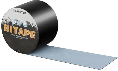 Ruban bitumineux 100 mm x 10 m, bande étanche auto-adhésive pour toiture, réparation fuite, résistance UV, humidité, aluminium, Noir RAL 9005