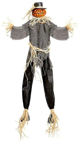 W WIDMANN MILANO Party Fashion 10042 - Vogelscheuche, 130 cm, Dekoration, Hängedekoration, Horror, Halloween, Mottoparty