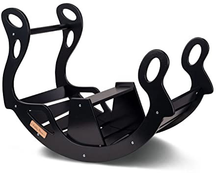 KiddyMoon Bascule pour Enfants Rocker Bébé Balancelle, Noir