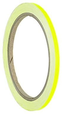 Zierstreifen Autoaufkleber Neon Gelb Leuchtfarben auffällige Klebestreifen Dekor Bänder Autostyling Stripe Decal Pinstriping Markierungsleisten Warnstreifen Begrenzungsbänder (4 mm)