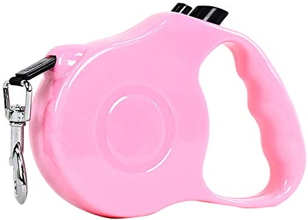 Generic Einziehbare Hundeleine Haustier-Gehleine für Kleine/mittlere/große Hunde Oder Katzen Verwicklungsfreie Einhand-Bremse,Pink,3m/9.8ft