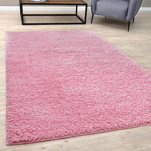 BORING PANDA Living Room Rug - Cosy, Soft and Easy-to-Clean Area Rugs for Bedrooms and Kitchens, (Pink, 120 x 170 cm)