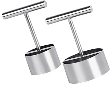 IMIKEYA Vide-Fruits INOX Lot 2 Pièces Outil à Vider Les Fruits Ergonomique Acier Inoxydable Détacheur De Noyaux pour Poires, Pommes Et Dattes Accessoire Ménager Cuisine Maison