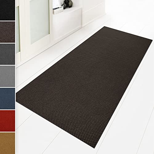 Floordirekt Felpudo atrapasuciedad, 100 x 150 cm, marrón, ideal como alfombra a medida para atrapar la suciedad, pasamanos, alfombra de cocina - lavable, antideslizante, alfombra limpia, vendida por