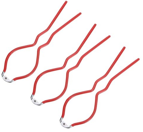 QUARKZMAN 3 Piezas 10.8 x 3.1 Llave Abrebotellas para Tarros de Conservas Hecha de Plástico y Acero Inoxidable Rojo
