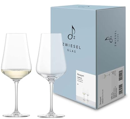 Zwiesel Glas Bicchieri da vino bianco Bouquet (set da 2), eleganti calici da vino per vino bianco, lavabili in lavastoviglie, made in Germany (Art. n. 123739)