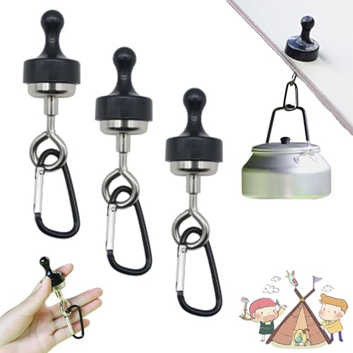 Magnethaken Camping,schwenkbarer Haken,magnet Haken Extra Stark,magnetische Haken,schwarz Magnethaken,magnethalterung Rund Magnet Magnetische Haken,haken Tent Camping Outdoor,magnethaken Gegenstück
