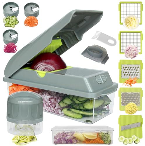 HS Vegetable Chopper 6 in 1 Multifunctional Slicer Onion Dicer