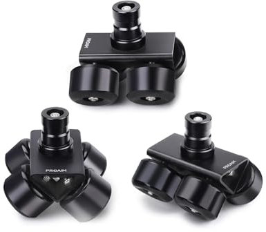 PROAIM Track Wheel Set for Heavy-Duty Anchor Studio Camera Tripod Dolly. Payload up to 500kg / 1102lb. Compatible with 1-2 Track Systems (DW-ANCR-01)