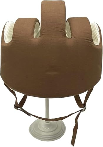 MEOYCHB Cappello di Protezione per Anziani,Cappello Antishock Traspirante, Casco in Spugna per Anziani E Pazienti,Cappello di Sicurezza per La Testa per Prevenire Cadute E Urti(Color:Cachi)