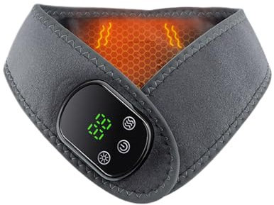 Écharpe Cervicale Chauffante | 5 Niveaux de Chaleur Chauffe-Électrique | Coussin Chauffant Électrique Avec Massage Vibratoire - Pour Femmes Hommes Seniors Maison Bureau Relaxation