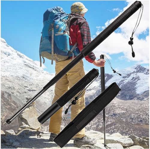 Bâtons de randonnée Pliables, résistants aux Chocs, adaptés au Camping, à la randonnée