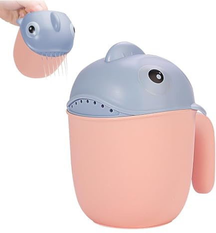 Gobelet pour laver les cheveux des bébés et des enfants - Lavage facile et amusant - Le gobelet pour laver les cheveux parfait pour les bébés et les enfants (rose)