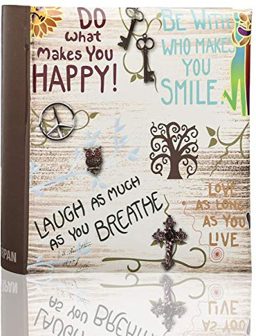 Arpan Álbum de fotos grande con capacidad para 200 fotos de 6 x 4 pulgadas – Álbum de fotos inspiradores de la vida