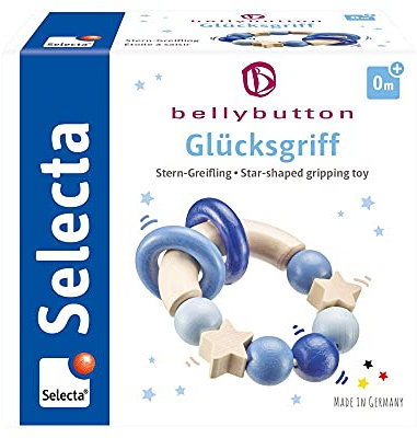 Selecta 64010 Glücksgriff, Greifling - bellybutton, blau, 7,5 cm