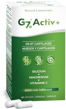 G7 Activ +. Improved Formula. Silicon Supplementation with Vitamin C and Magnesium which Improves The Maintenance Normal Bones and Joints. Extra Energy Supply and Vitality. 60 Capsules.