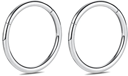 hengkaixuan 8G / 10G / 12G / 14G / 16G / 18G / 20G G23 Titan Gelenkte Segmentohrringe Knorpel Helix Lippe Tragus Nasenring Reifenschläfer Körper Piercing 2 PCS